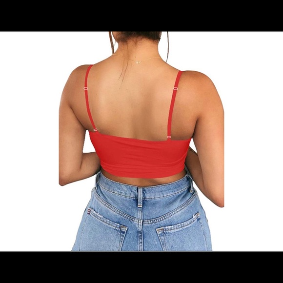 Sexy Slim Fit Spaghetti Strap Cut Out Crop Top - Picture 3 of 8